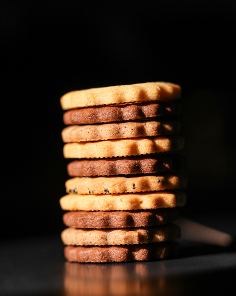 Sablés, stacked